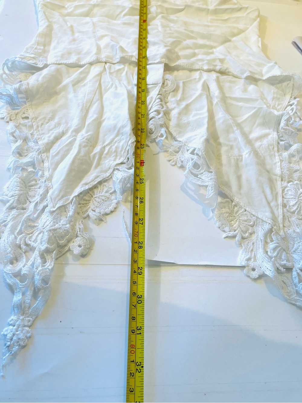 Xoxo VTG Y2K White Sleeveless Top Button Lace Trim Cottage Prairie Coquette sz S - Picture 15 of 15